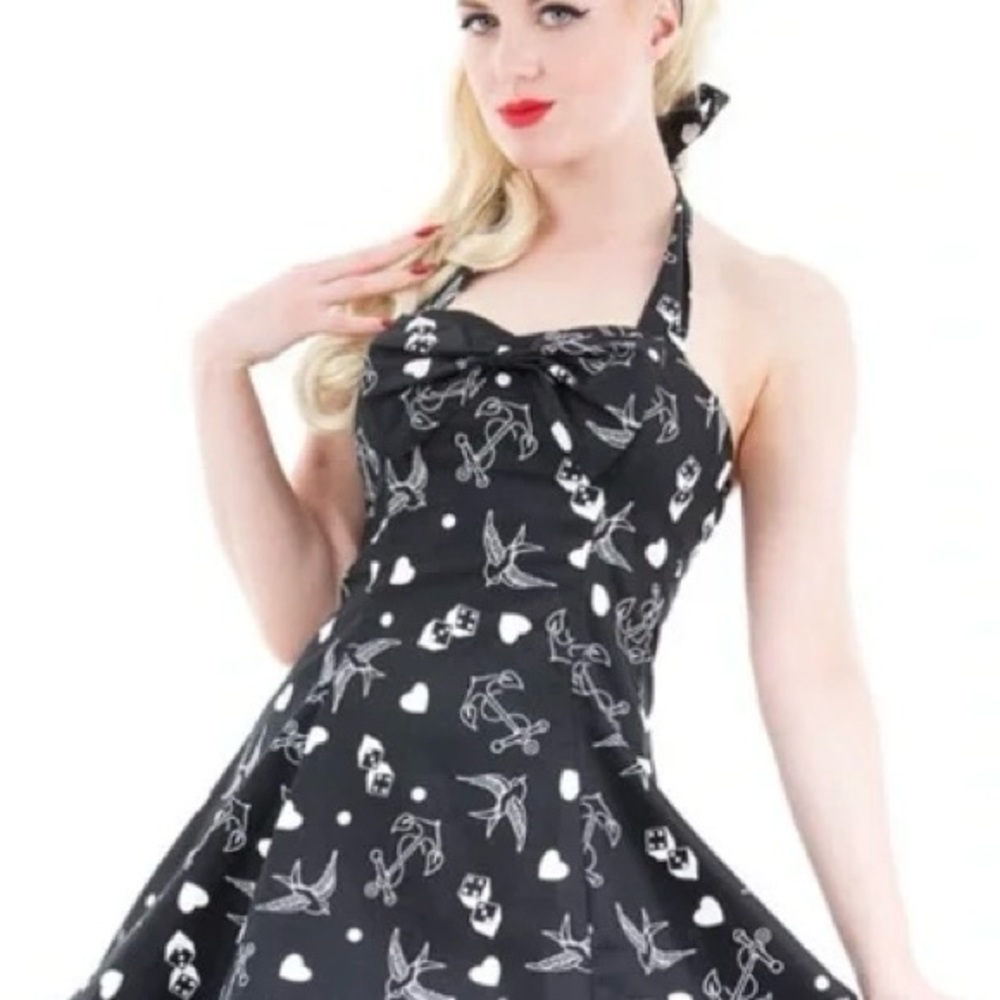 NEW Hearts and Roses (H&R) London rockabilly vintage-style 50s dress small US 6